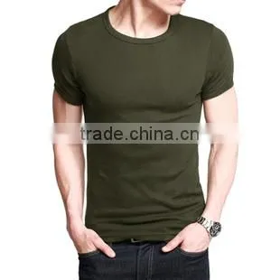 New Fashion 100% Cotton Slim Fit Sport Tee Shirt,Tight Breathable Short Sleeve Shirt for Men , Custom V Neck T-shirt Design photo-5