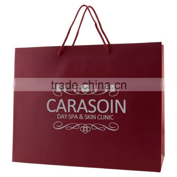 Matte Laminated Eurotote Shopping Bag - Features Cardboard Bottom, Dimensions Are 13" x 5" x 10" and Comes With Your Logo.
