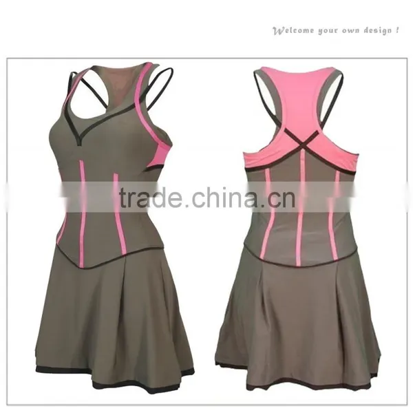 Hot Sale Custom Girls Women's Tennis Skirt Without Pockets Tennis Dress photo-4