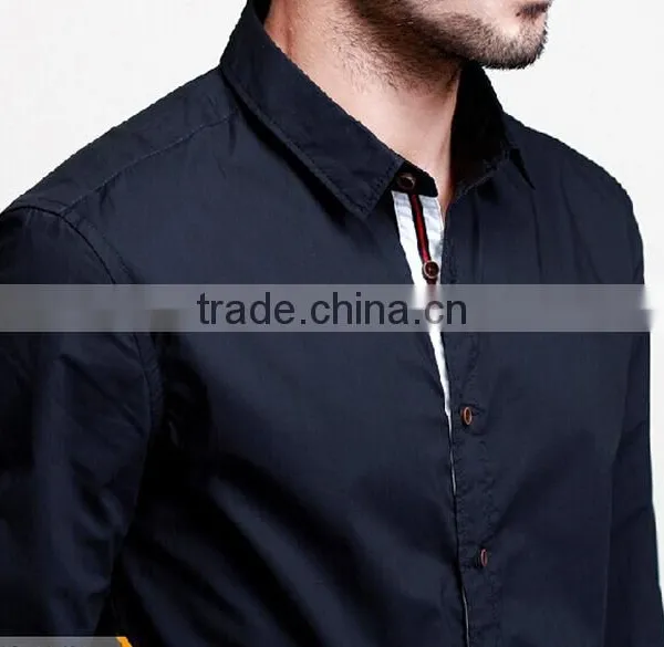 Fashion Men Beautiful Shirt Fancy Dress Shirt for Men Stitching photo-3
