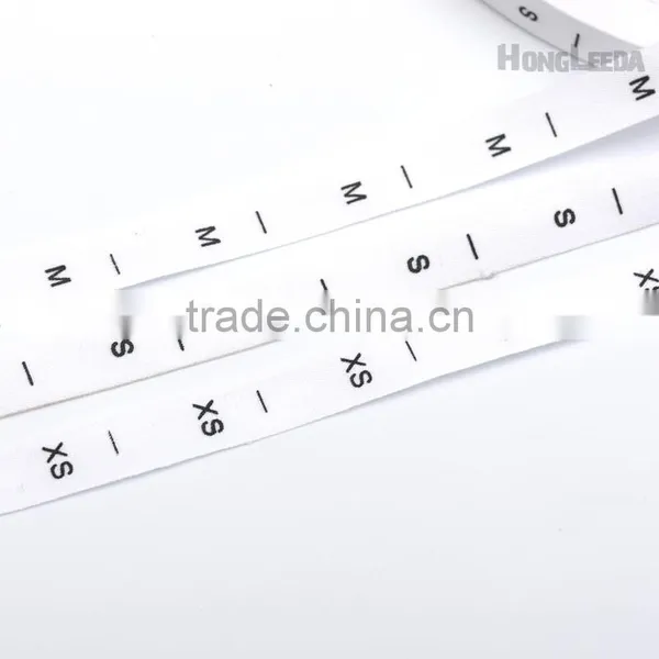 Natural Bleach White COTTON Size Label Clothing Print Tags Silk Screen Garment Tags XS-XXXL photo-2