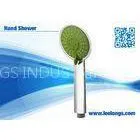 Green Plastic High Efficiency Handheld Shower Head Connect With Shower Hose