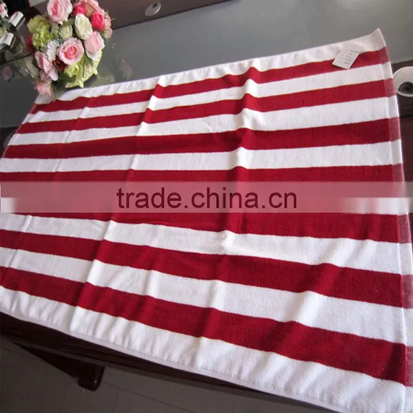 Wholesale Blue White Stripe Luxury Hotel Cotton Large Custom Beach Towel photo-4