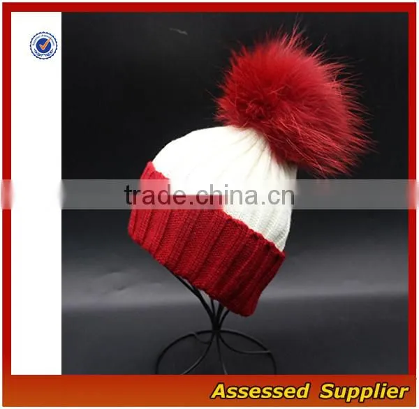 Custom Fashion Real Raccoon Fur Pom Pom Hat Beanie Cap for Wholesale Free Samples-T69-ZT photo-4