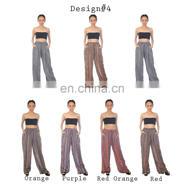Lofbaz Women's Pattern Printed Wide Leg Palazzo Pants photo-5