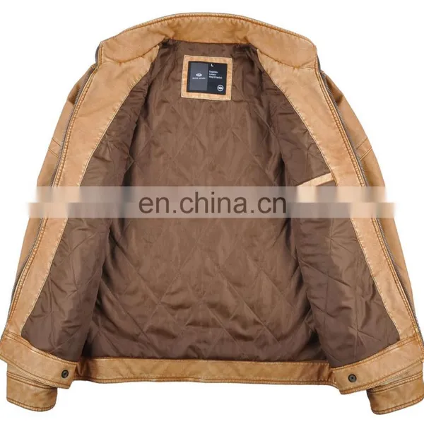 2016 Latest Fashion Hot Selling High Quality Handsome PU Jacket Men photo-2
