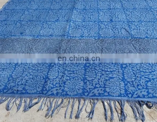Vishal Handicraft-73x39" Indian Hand Woven 100% Hemp Rug/Indian Rug Cotton Fringes Floor Throw Area Rug Wholesale