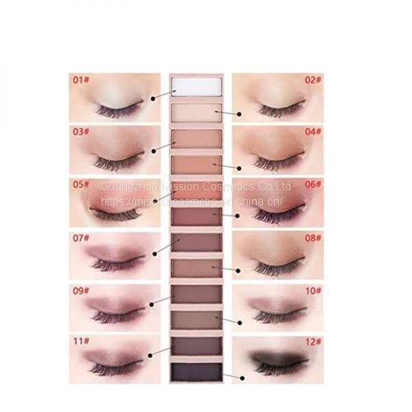 12 Colour Eye Shadow With Single Brush Pen Mirror photo-4