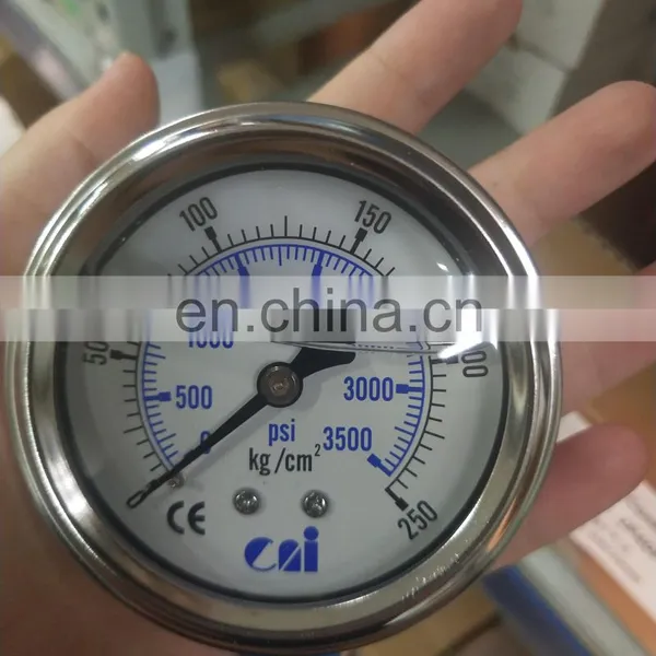 High Quality Glycerin Pressure Gauge 0~500bar photo-5