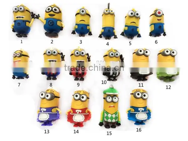 Hot Selling PVC Despicable Me Usb Stick 8GB,3D Cartoon Usb Pendrive Despicable Me