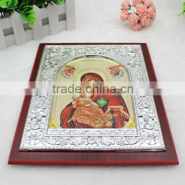 Orthodox Silver Color Icon MDF photo-4