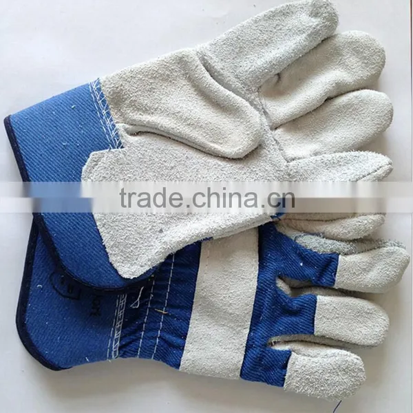BC Grade Cow Split Leather Safety Workwear Working Glove With CE