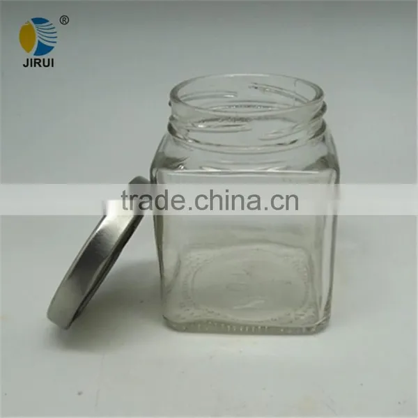 280ml Square Glass Food Jar With Tinplate Lid photo-5
