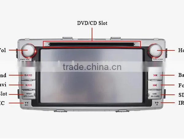 Double Din Touch Screen Car DVD Car Stereo ForToyota Hilux Car Radio GPS NAV 3G WIFI Bluetooth SWC RDS Phonebook AUX 1080P USBSD photo-3