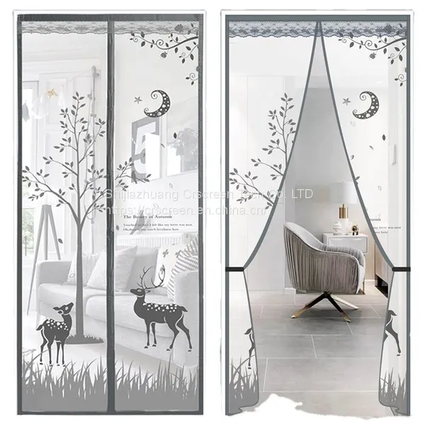 Anti Mosquitoes Polyester Magnetic Screen Door Curtain