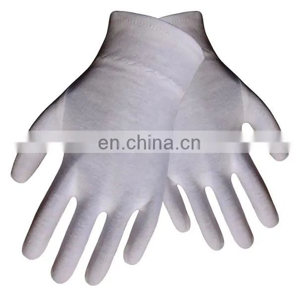 Thicker Cotton Larger Size Daily Use Plain Style 100% White Cotton Glove, Cotton Work Glove