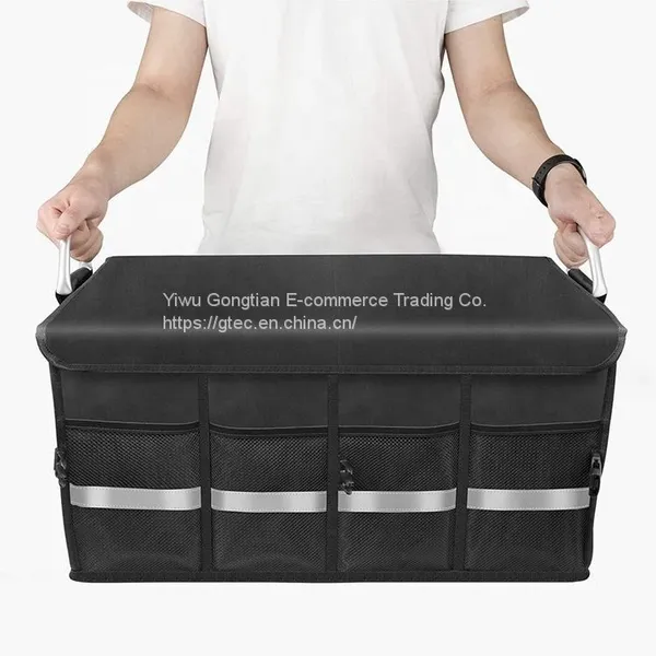 Factory Wholesale Universal Oxford Travel Organizer Folding Car Trunk Storage Box photo-3
