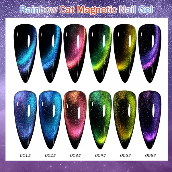 Wholesale of Laser Crystal Cat Eyes for Nail Salons With Reflective Broken Diamonds Cat Eye Glue photo-2