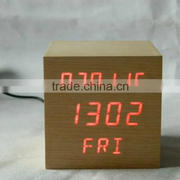WL0833 Square Shape Calendar Snooze Temperature Mulit Function Desktop Clock photo-5