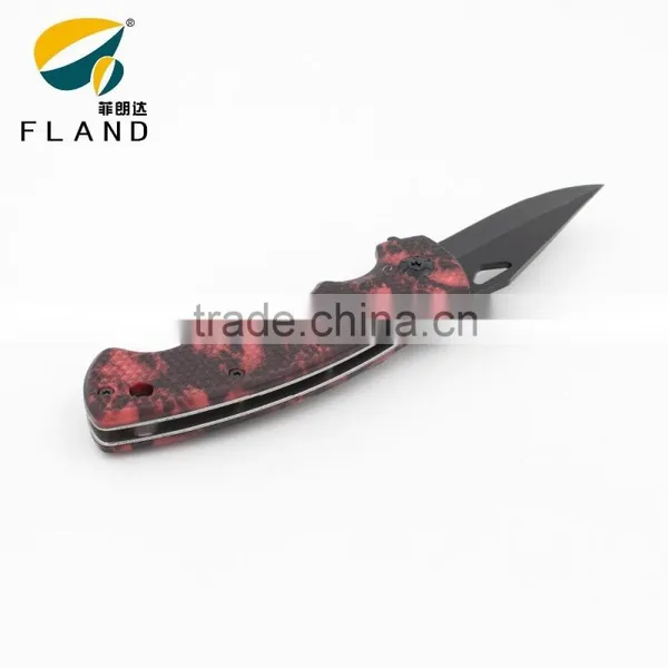 New Design Skull Pattern PP Handle Folding Black Blade Best Pocket Knife photo-6