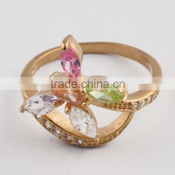 Gold Ring, Butterfly Brass Diamond Cz Gold Ring, Gold Rings Designs For Men & Women P6334