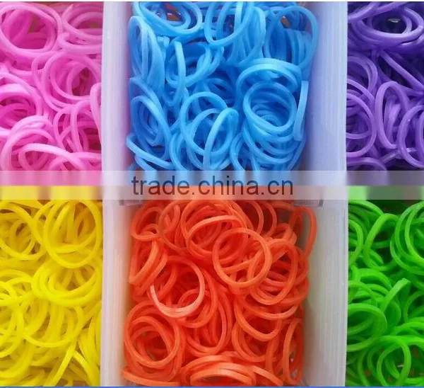 Wow!!!Cheapeast 2014 Newest Various of Colors Loom Bands Kit, Wholesale Ecofriendly Rubber Loom Bands Bracelet Kit in Bulk!!!