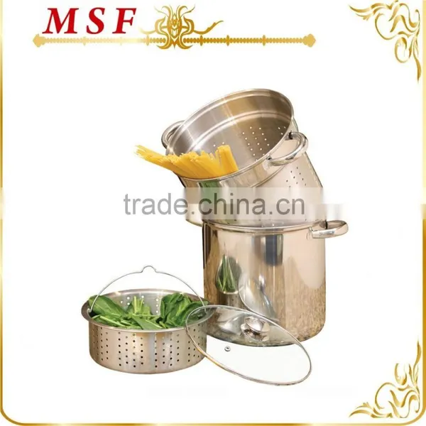 MSF-L3918 American 24cm or 20cm Stainless Steel Steamer Pots 4pcs Food Steamer Set photo-2