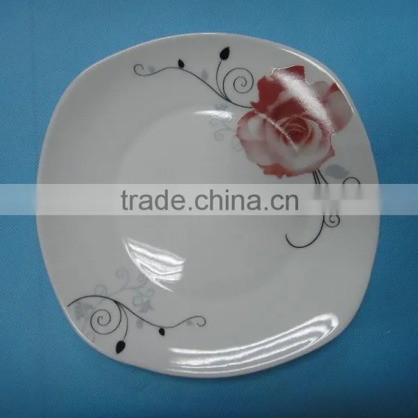 Daily Use Ceramic Porcelain Dishes Plate With Flower Design photo-6