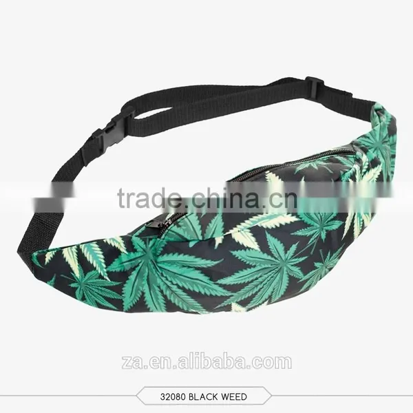 Factory Wholesaler Fashion Fancy Printed Tropical Sport Waist Bag for Women Summer