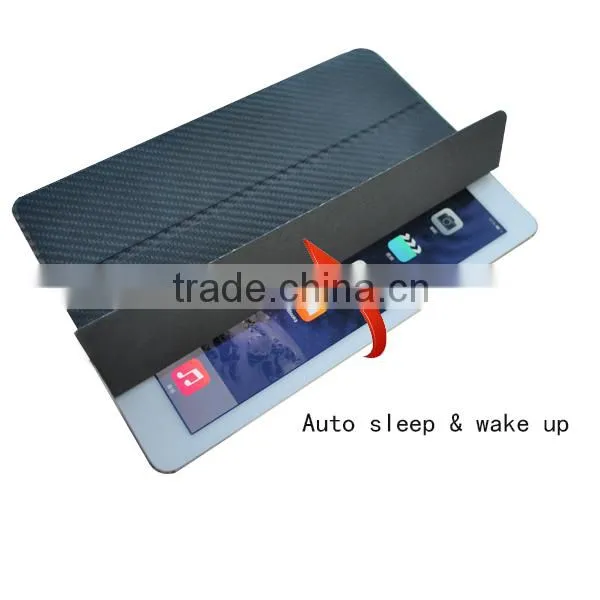 Anti-shock Three Folds Case for Ipad Air, Carbon Fiber Pattern Case for Ipad photo-6