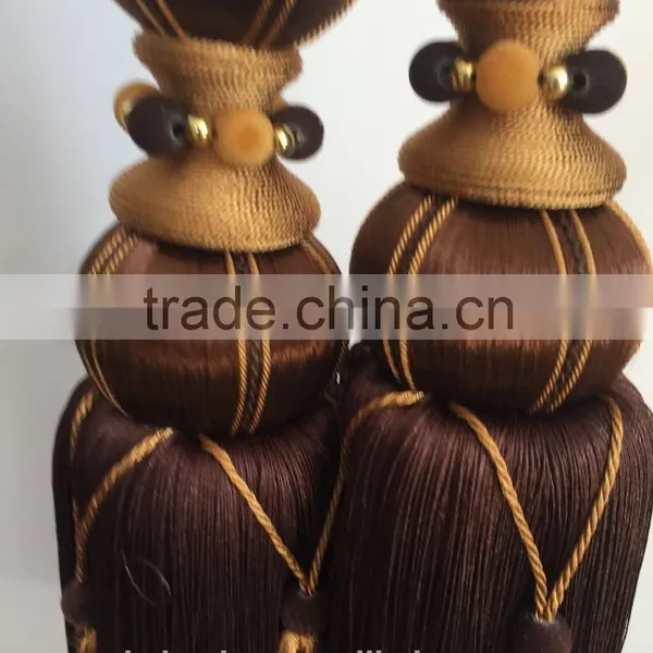 Polyester Tassel Acrylic Bead Tassel Decoration Tassel for Curtain photo-2