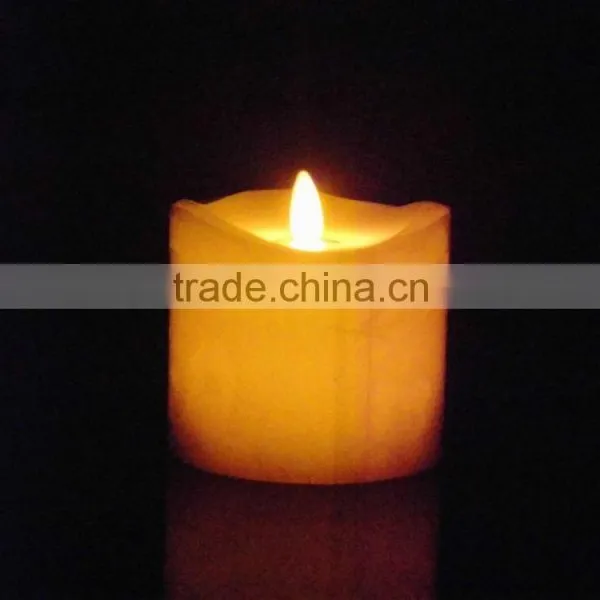 D80*H80mm Paraffin Pillar Electronic Swinging Christmas LED Candles Gifts photo-3