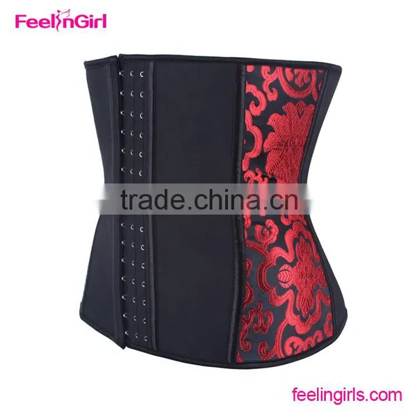 China Floral Printed 9 Steel Boned Waist Trainer photo-4
