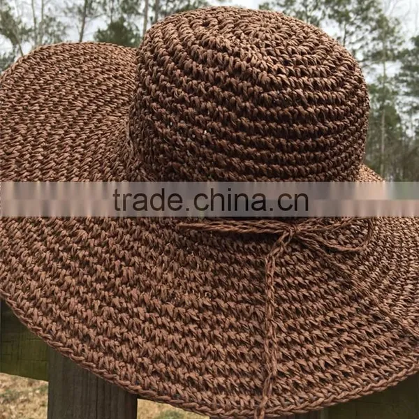 Fashion Women Girl Floppy Derby Hat Wide Large Brim Summer Beach Straw Sun Hat photo-4