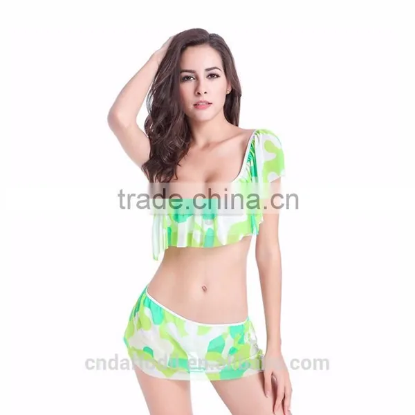 2016 Newest Fashionable Two Pieces Sexy Mature Women Bikini With Straps