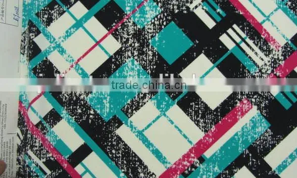 Green Square Spandex Print Nylon Fabric for Beach Chair photo-2