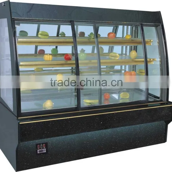 3 Layers Front Open Sliding Door Display Cake Refrigerated Showcase, Cake Showcase, Guangzhou Manufacturer photo-3