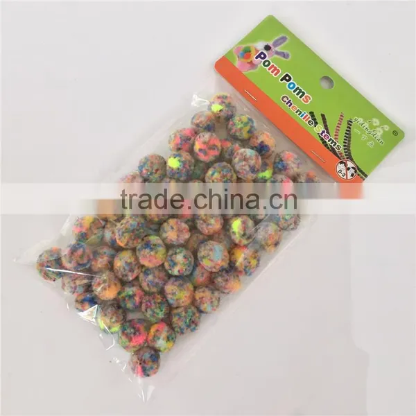 Factory Supply DIY Crafts Terylene Mixed Color Pompoms Toys for Kids or Wedding Party Decoration photo-2