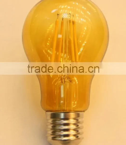 360 Degree A60 4W Dimmable Led Filament Bulb Amber photo-2
