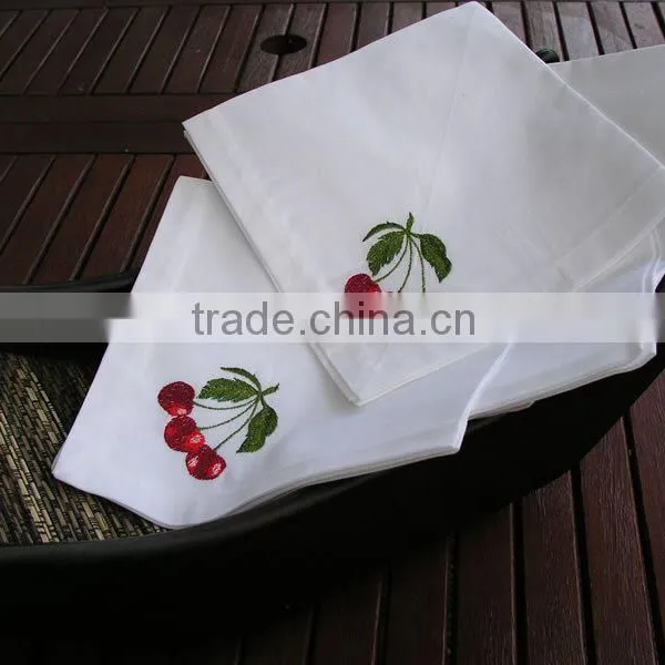 embroidery cherry napkin
