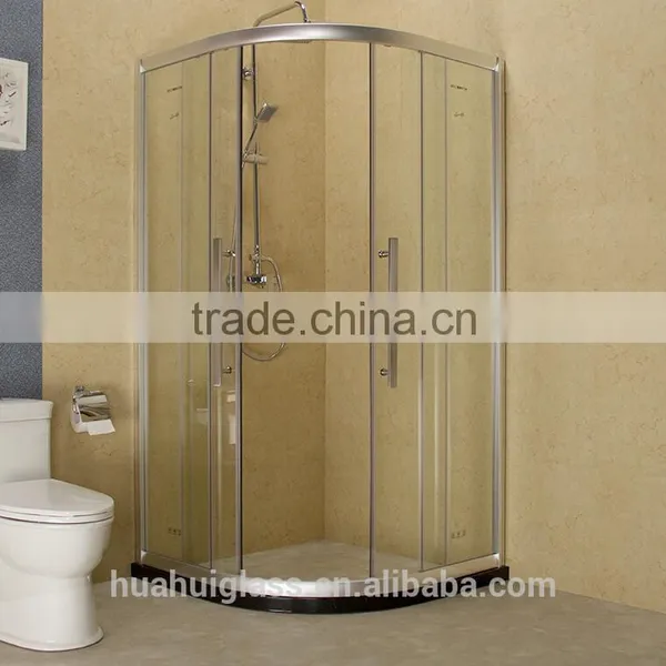 Custom With Frame Sliding Tempered Glass Shower Rooms photo-3