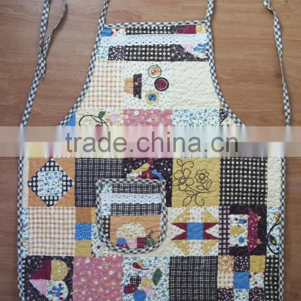 Shabby Chic Vintage Floral Patchwork Quilted Cotton Apron (patchwork)