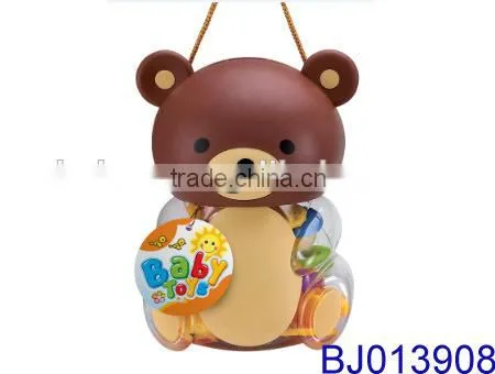 Cute Plastic Small Feeding Bottle With Infant Baby Rattles Toy photo-6