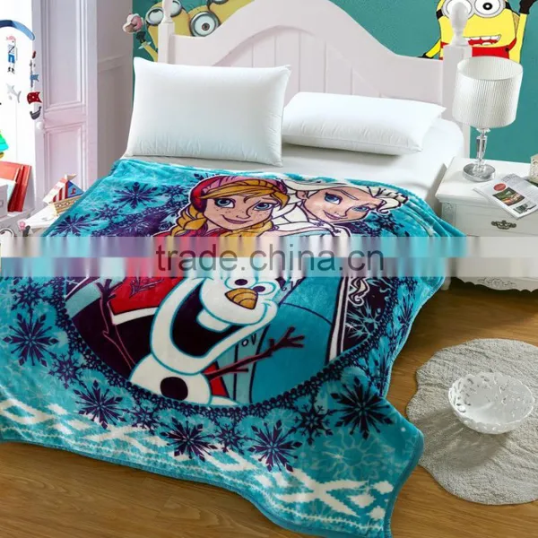 100% Polyester Custom Cartoon Images Print Pattern Super Soft Heavy Throw Blanket