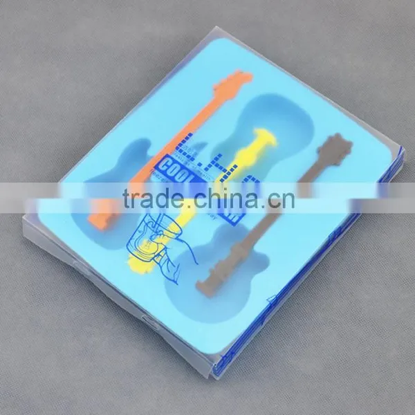 Free Sample NEW Special Cool Fashion Jazz Party With Stirrer Guitar Shaped Silicon Ice Cube Tray photo-5