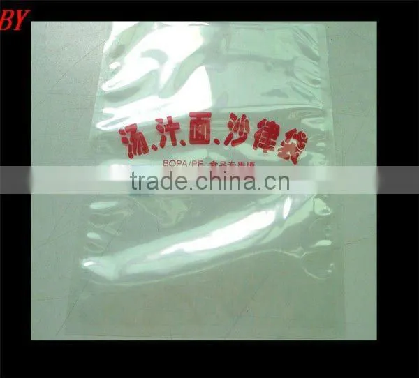 Three Side Seal BOPP/LDPE Laminated Food Packing Bag for Noodles