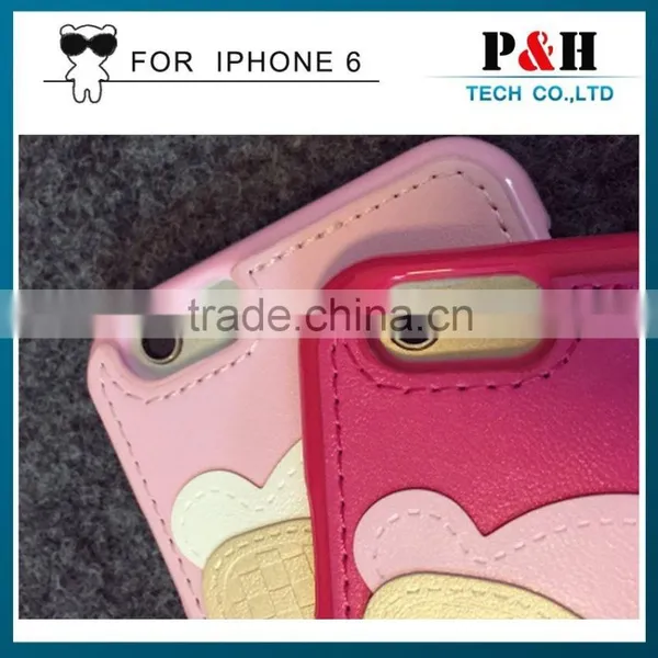 Factory Manufacture Cute Leather Phone Case for Apple IPhone 6 Back Covers photo-5