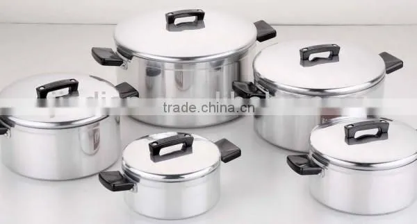Good Quality 10pcs Aluminum Stock Pot With Lids - Polish Cookware