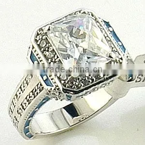925 Silver Classic cz Ring