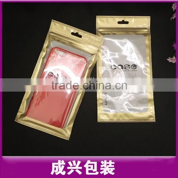 Case Packing Plastic Bags for Mobile Phones/cell Phone Back Cover Clear Plastic Zipper Bag/golden Zipper Handle Plastic Bag photo-4